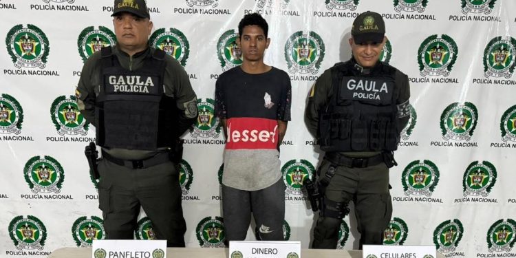 Capturan a alias ‘Gabi’, presunto extorsionista de ‘Los Costeños’, en La Pradera
