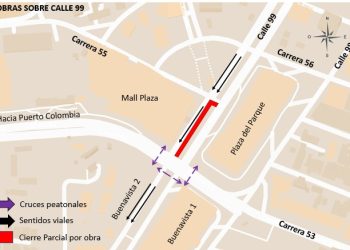 Por obras de pavimentación, cierres parciales en la calle 99 y en la carrera 53