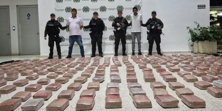 Policía incauta 298 kilos de marihuana en Valledupar y captura a dos hombres