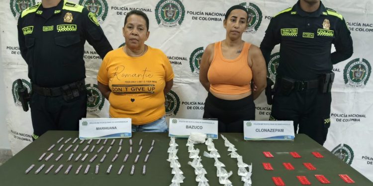 Dos mujeres capturadas con drogas en Barranquilla y vinculadas a «Los Costeños»