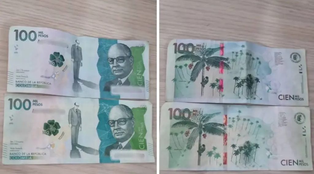 Alerta por nuevos seriales en billetes de $100.000 falsos en Colombia