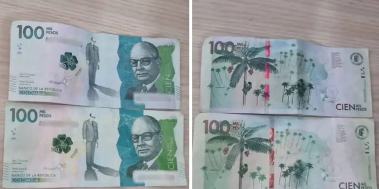 Alerta por nuevos seriales en billetes de $100.000 falsos en Colombia