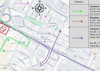 Cierran temporalmente tramo en la Circunvalar con carrera 46