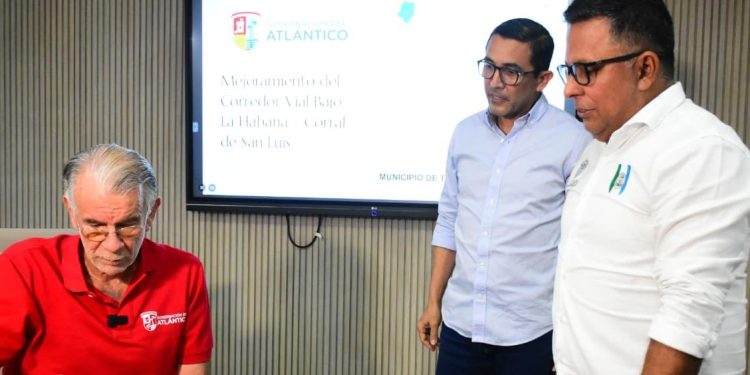 Gobernador Verano anuncia intervención del corredor vial en Tubará: se mejorarán 3.3 kilómetros