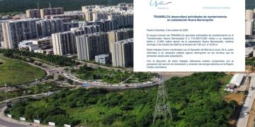 Hoy domingo Alameda del Río estará sin energía 4 horas por mantenimiento de Transelca