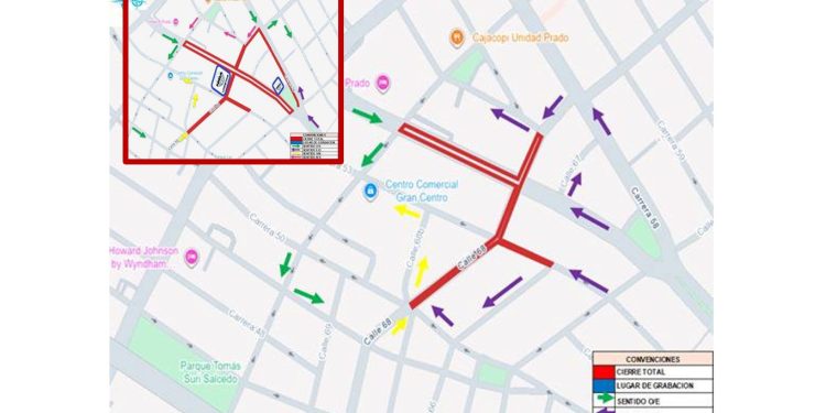Cierres viales programados en Barranquilla para este lunes 6 de octubre
