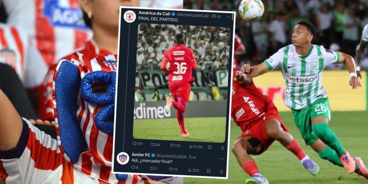 Junior no perdonó: se burla de América tras goleada ante Nacional y desata risas en redes