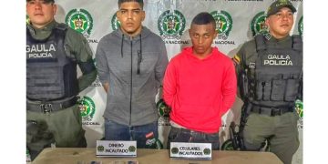 Estos son los dos extorsionistas capturados que se hacían pasar por “Los Costeños” en Caribe Verde