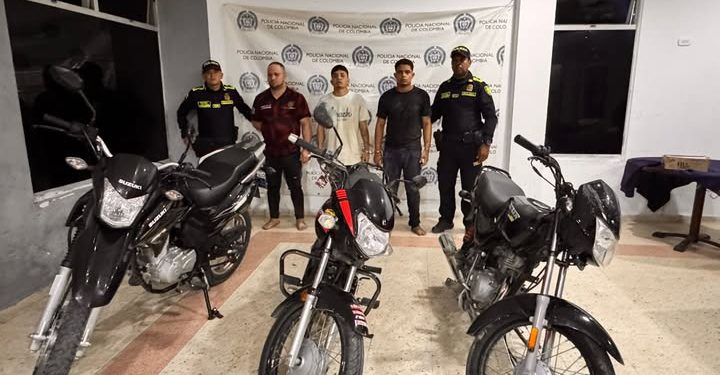 Capturan a tres hombres en Malambo por hurto de motocicleta