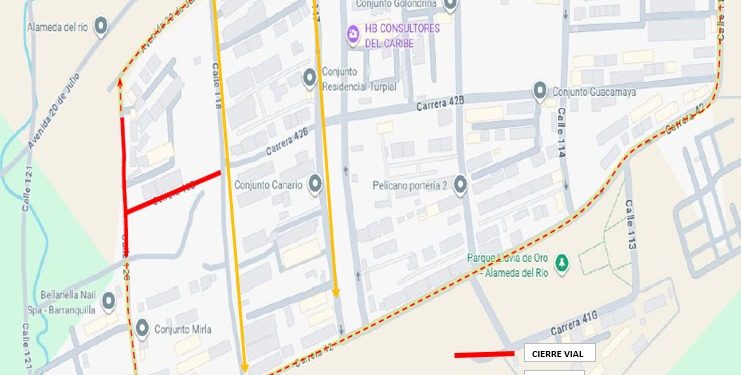 Desde hoy, cierre temporal por instalación de redes de drenaje en un sector de Alameda del Río