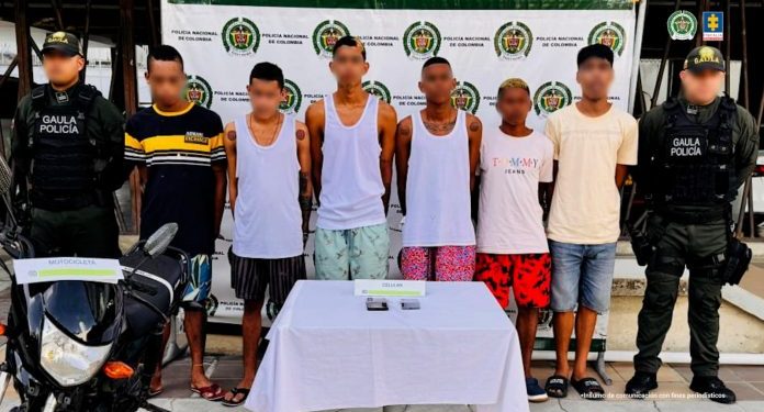 Caen seis presuntos integrantes de ‘Los Salsas Mexicanos’, banda acusada de extorsionar a comerciantes en Cartagena