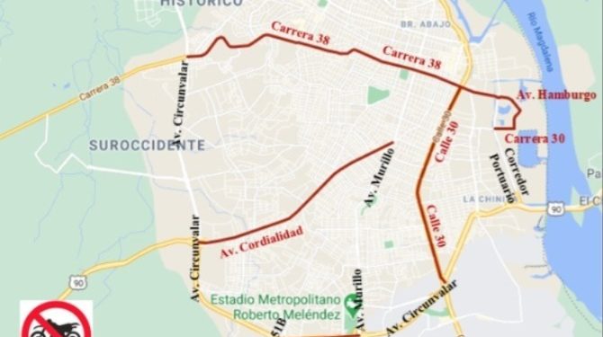 Medidas que regulan circulación de motociclistas continúan vigentes en Barranquilla hasta octubre de 2026