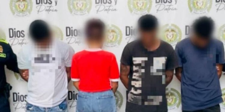 Capturan a cuatro presuntos expendedores de drogas en Lorica, Córdoba