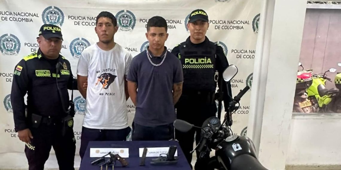 Capturan a dos jóvenes con armas de fuego en el barrio Villa Esperanza de Soledad