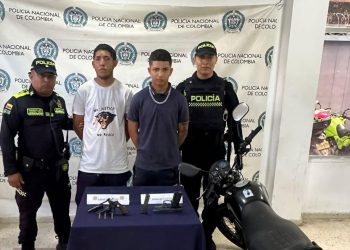 Capturan a dos jóvenes con armas de fuego en el barrio Villa Esperanza de Soledad