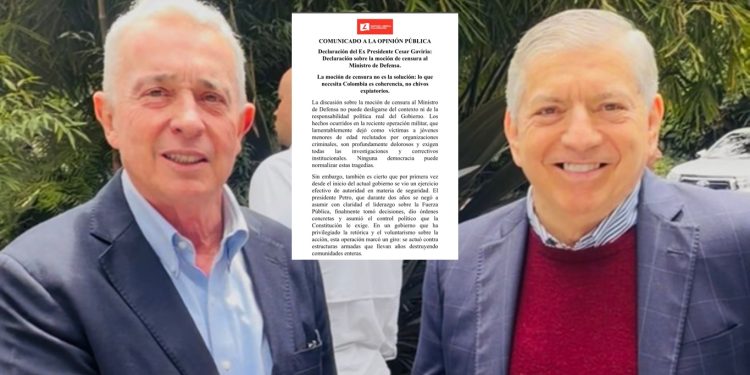 Gaviria sorprende al Partido Liberal: se “suma” al Centro Democrático y rechaza moción contra Sánchez