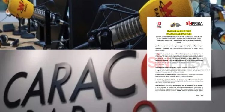 SINPRISA denuncia presunta “masacre laboral” en Caracol Radio y alerta por despidos masivos en PRISA Media