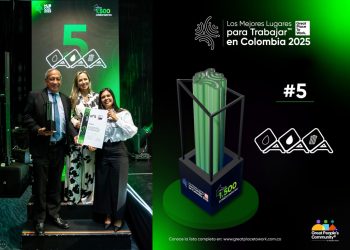 Triple A se mantiene en el top 5 de las mejores empresas para trabajar en Colombia