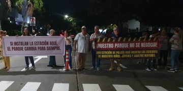 Comunidad de Riomar protesta contra la instalación de una estación de Policía en el parque Bosques del Norte
