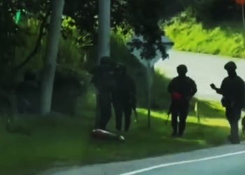 Ejército y Policía destruyen cilindro con emblemas del ELN en la vía Panamericana