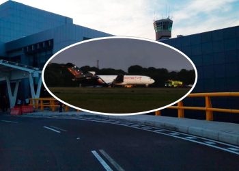 Suspenden operaciones temporalmente del aeropuerto Ernesto Cortissoz tras incidente con avión de Aerosucre