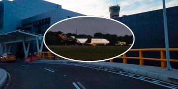 Suspenden operaciones temporalmente del aeropuerto Ernesto Cortissoz tras incidente con avión de Aerosucre