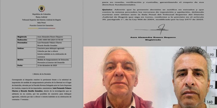 Con este documento el Tribunal Superior de Bogotá ordenó la captura de los exministros Velasco y Bonilla por escándalo en la UNGRD
