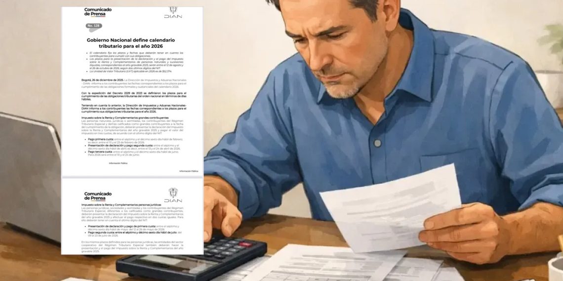 Atención contribuyentes: Gobierno fija fechas clave para declarar renta en 2026