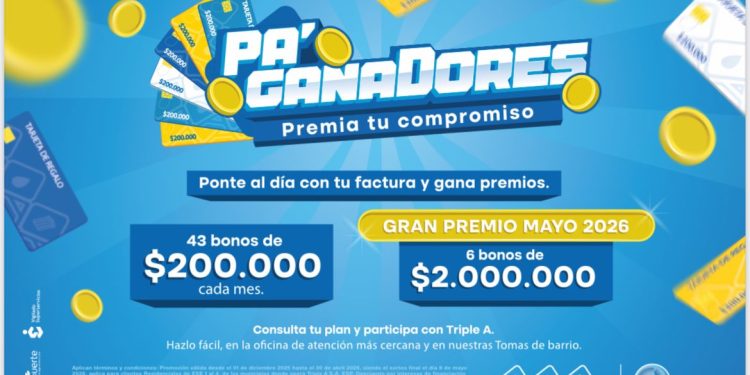 Llega “Pa’Ganadores”, la campaña de Triple A que premia el compromiso de sus usuarios