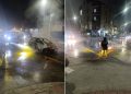 Taxi de Coosertel se incendia en el barrio El Prado de Barranquilla