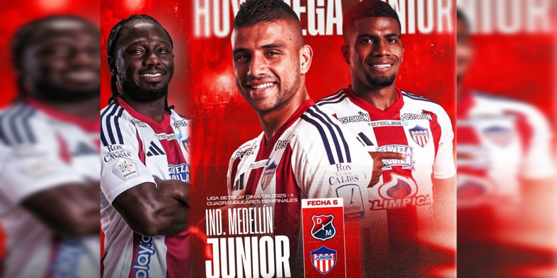 Junior va por la clasificación en el Día de las Velitas: estos son los convocados para enfrentar al Medellín