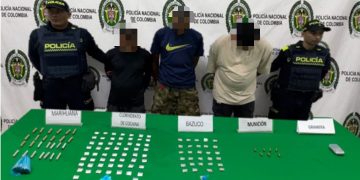 Tres capturados en Santa Marta por microtráfico y porte ilegal de municiones