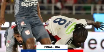 Junior y Santa Fe igualan 1-1 en la ida de la Superliga en el Metropolitano