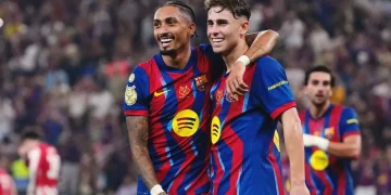Raphinha y Fermín lideran la goleada del Barça ante el Athletic