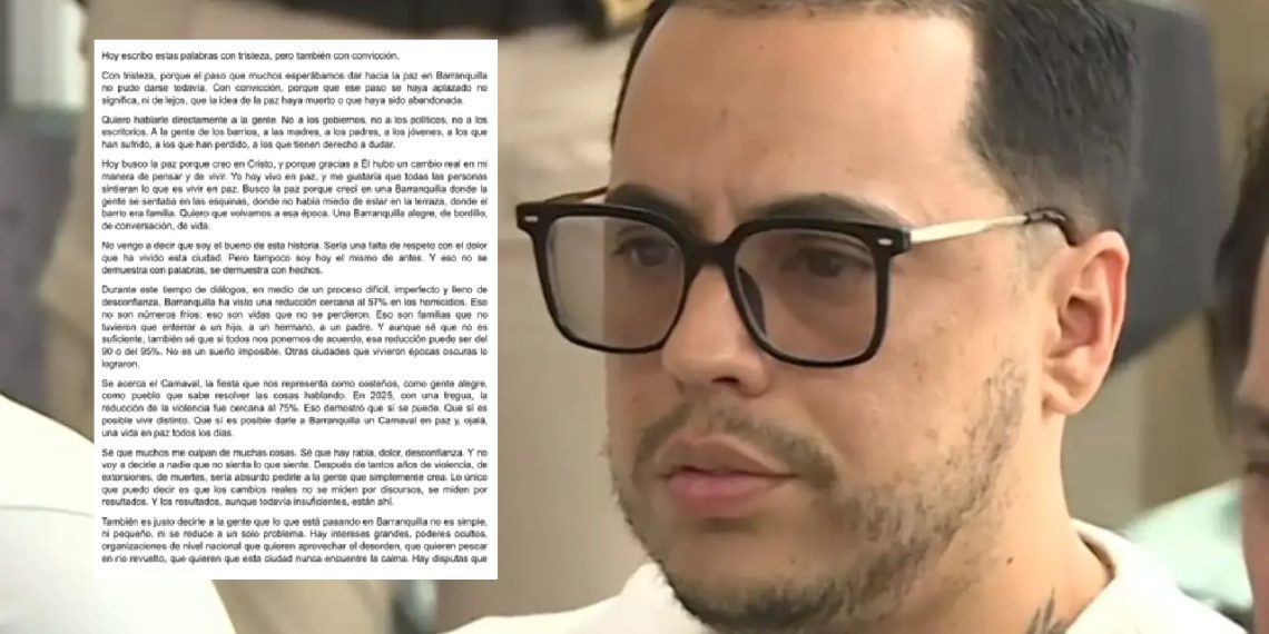 Alias ‘Castor’ rompe el silencio: advierte “enemigos de la paz” en Barranquilla y habla del futuro de la tregua criminal