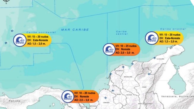Alerta en el Caribe colombiano: vientos de hasta 50 km/h y oleaje peligroso ponen en riesgo actividades marítimas este puente festivo