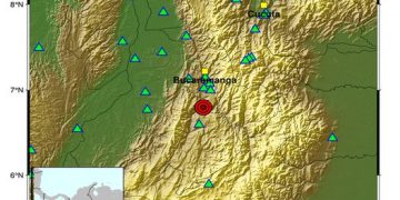 Movimiento sísmico de 5.0 se registró en la madrugada con epicentro en Santander