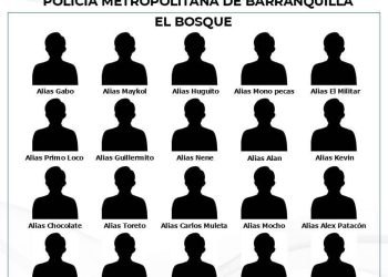 Difunden carteles con 60 siluetas de presuntos implicados en homicidios y extorsión en Barranquilla y Soledad
