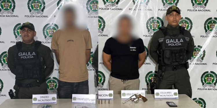 GAULA captura en flagrancia a dos presuntos extorsionistas en Barranquilla