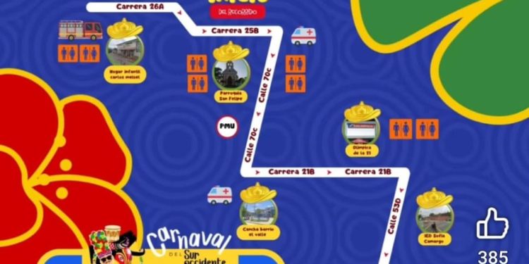 Este sábado 7 de febrero se realizará el Carnaval del Suroccidente 2026