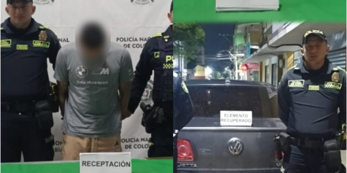 Vehículo hurtado fue recuperado y un hombre capturado en Puerto Colombia