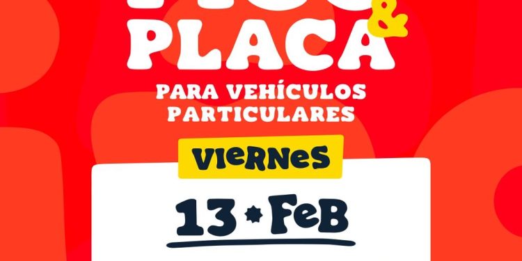 Pico y placa para vehículos particulares en toda la ciudad: viernes, sábado, domingo y lunes de Carnaval 