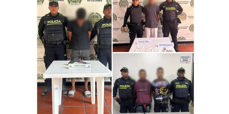 Cuatro capturados tras ofensiva policial contra el delito en Soledad, Atlántico