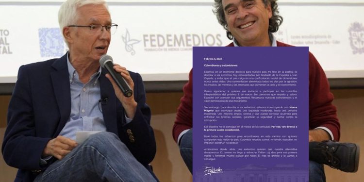 Jorge Enrique Robledo se pronuncia tras anuncio de Sergio Fajardo sobre candidatura presidencial