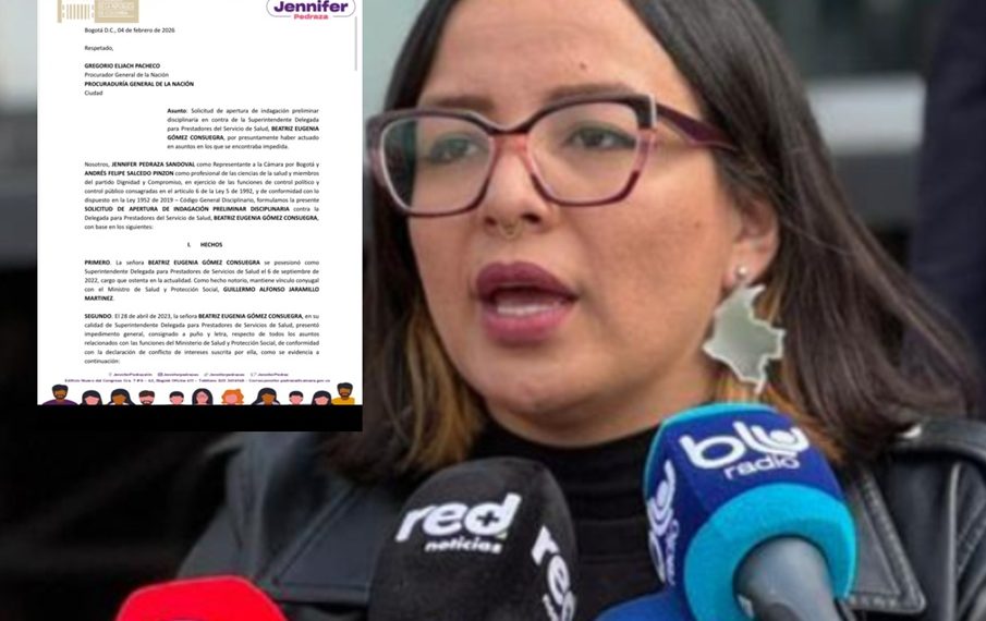 Representante Jennifer Pedraza, denuncia posible conflicto de interés en el sector salud