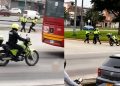 ¡Insólito! Policías protagonizan riña en plena vía pública de Bogotá