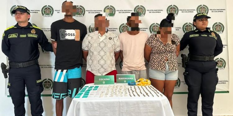 Cuatro capturados y más de 350 gramos de droga incautados en allanamientos en Campo de la Cruz