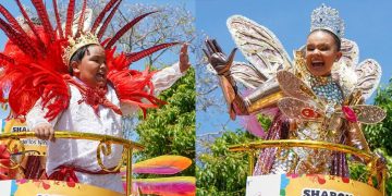 Sharon Acosta y Joshua Ortiz encabezaron el Desfile del Carnaval de los Niños con el ‘Legado de alegría’