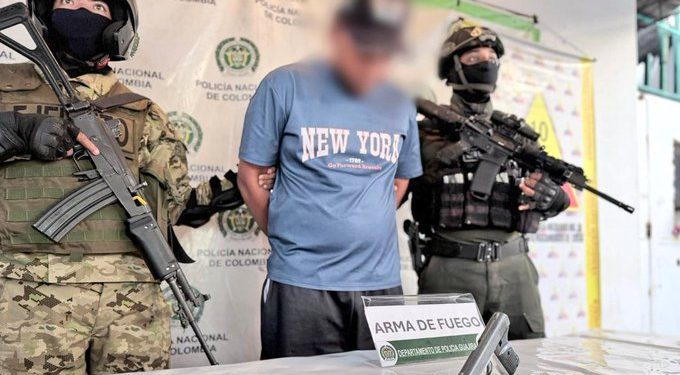 Capturan a presunto delincuente por porte ilegal de arma de fuego en Maicao