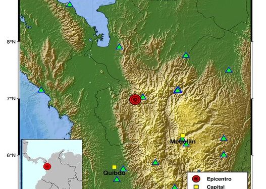 Sismo de magnitud 2.7 se registró en Dabeiba, Antioquia